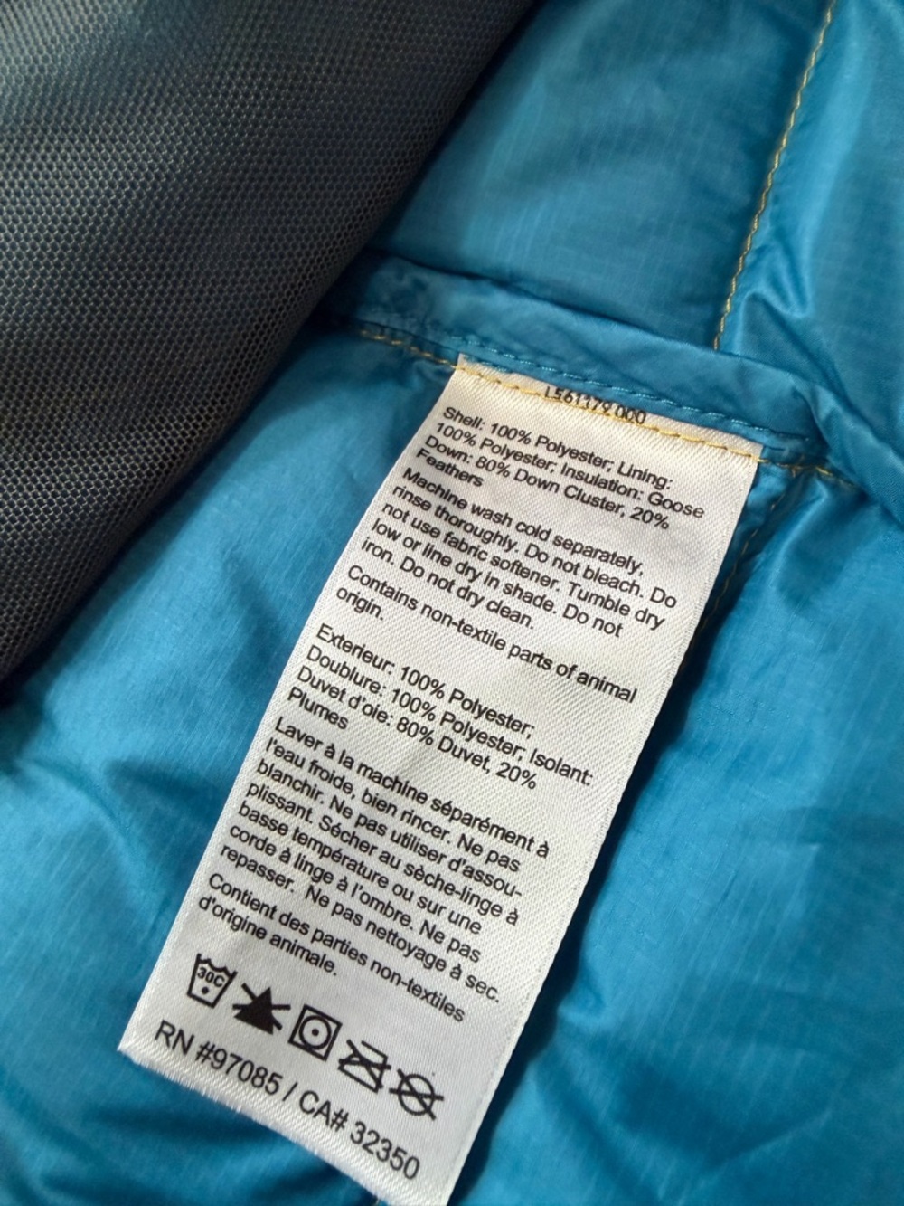 Outdoor Research Puffer Vest in Mustard and Teal - Picture 9 of 9
